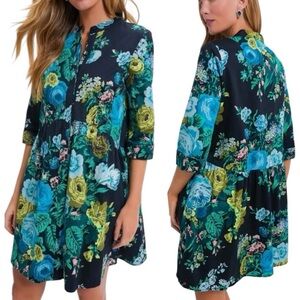 Tuckernuck Verdant Floral Shirt Dress Size Medium